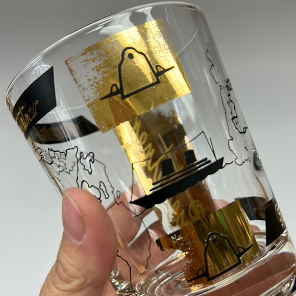 - Mid Century Modern “Gestetner Company “ promotional set of 4 rock glasses - Picture 9 of 16